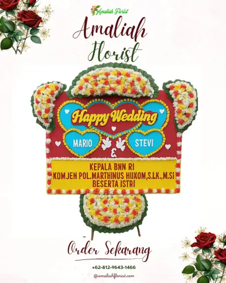 Papan Bunga Pernikahan Dente Makmur